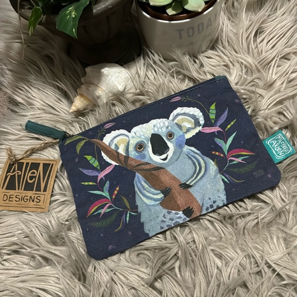 NWT-Allen Designs Koala Pouch-8x6-ZipTop - Picture 4 of 12